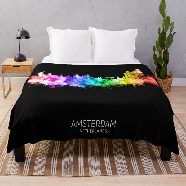 Aperçu de l'œuvre Amsterdam The Netherlands Skyline créée et vendue par ArtPrints.