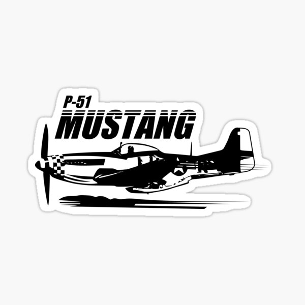 P-51 Mustang Sticker Decal Vinyl wwii type 1 