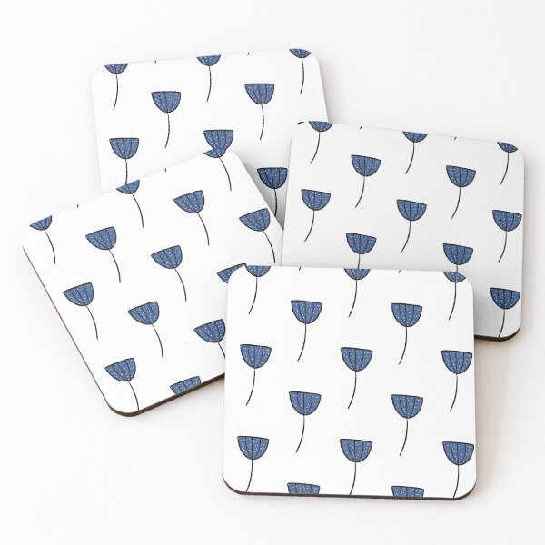 Item preview, Blue Tulip Flowers Pattern designed and sold by Aysel's Designs.