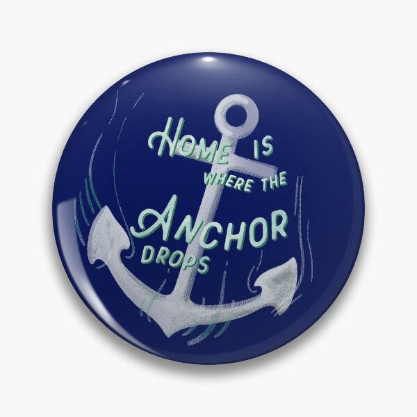 Item preview, El hogar es donde cae el ancla - azul profundo designed and sold by SailorShoppe.
