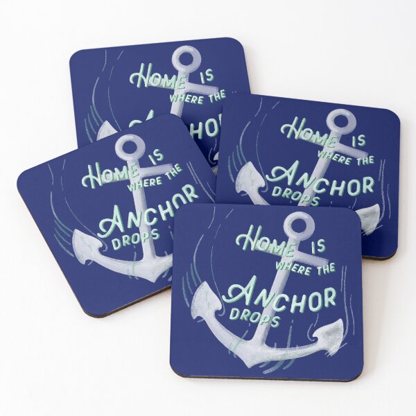 Item preview, Home is where the Anchor drops - deep blue designed and sold by SailorShoppe.