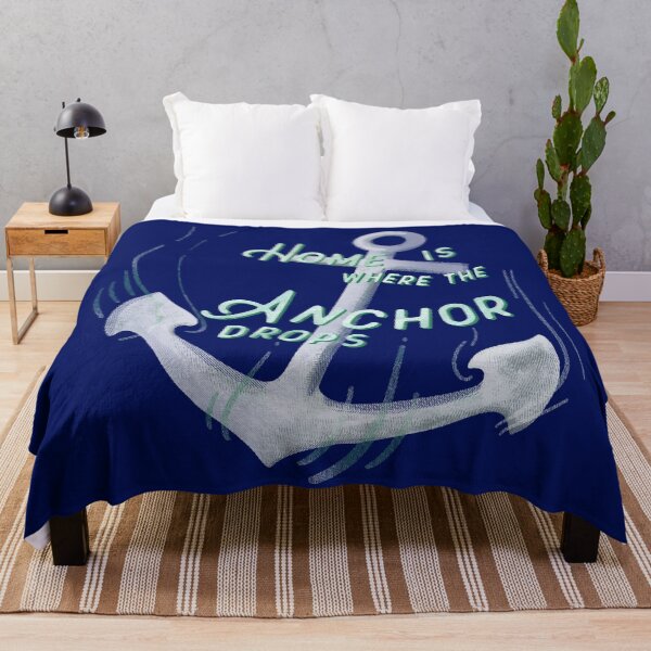 Item preview, Home is where the Anchor drops - deep blue designed and sold by SailorShoppe.