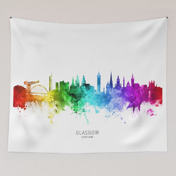 Item preview, Glasgow Scotland Skyline designed and sold by ArtPrints.