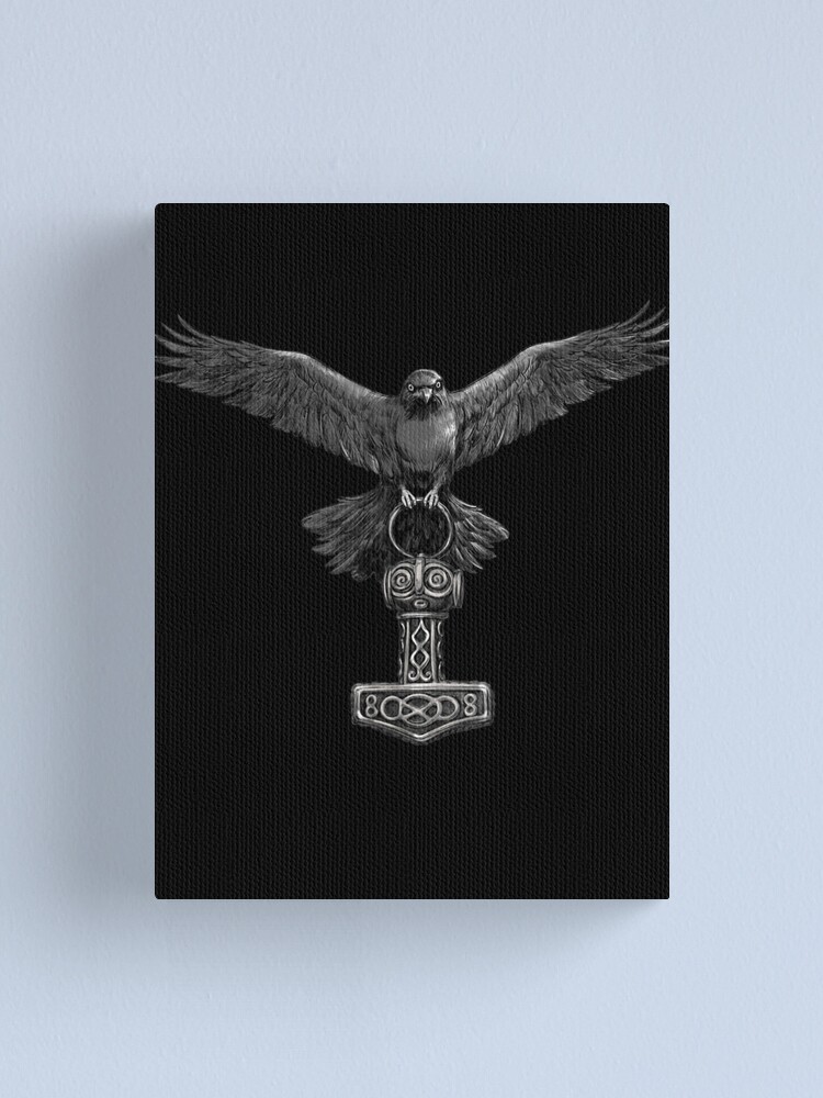 Wikinger Kapuzenpullover Herren - Mit 3D Odin Druck, Fleece-Innenfutter, Reißverschluss