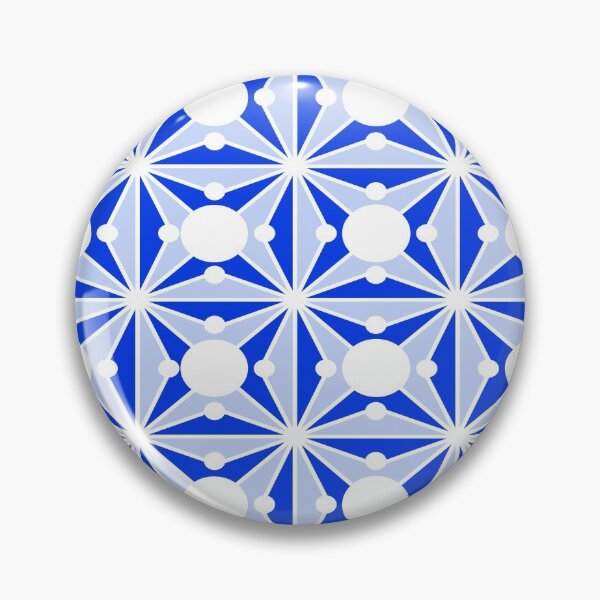 Item preview, Abstract geometric pattern - blue and white. designed and sold by K.S ART.