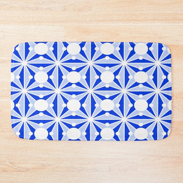Item preview, Abstract geometric pattern - blue and white. designed and sold by K.S ART.