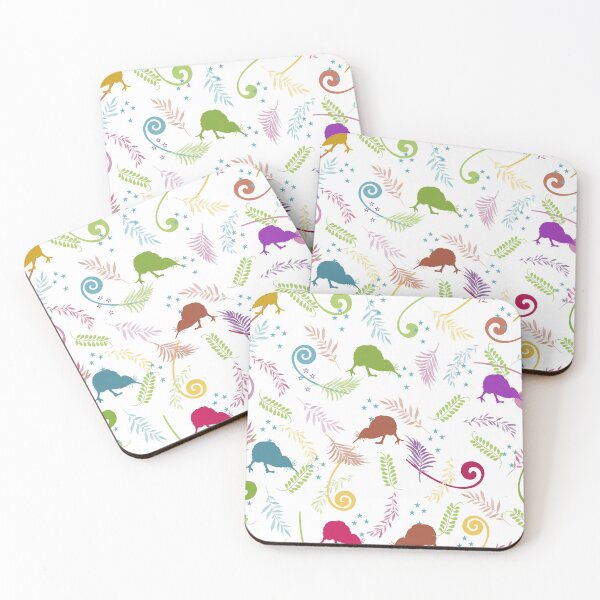 Item preview, New Zealand Kiwi Bird and Southern Cross - Multi White designed and sold by Tara Slater.