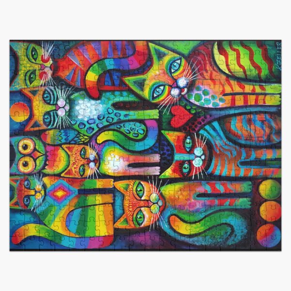 Owl and pussicats Jigsaw Puzzle