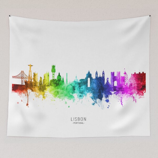 Item preview, Lisbon Portugal Skyline designed and sold by ArtPrints.