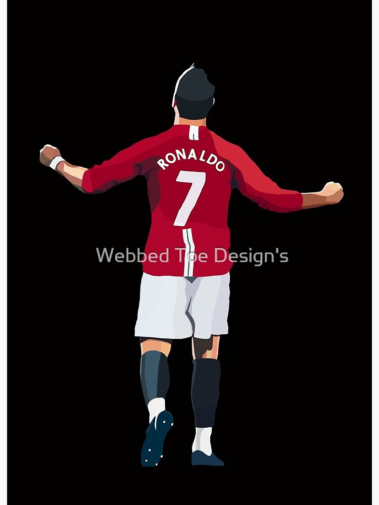 Cristiano Ronaldo Jersey Art Digital Print Red Frame 