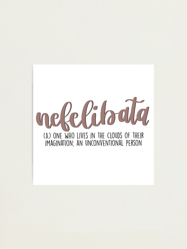 Nefelibata Aesthetic Word Definition  Photographic Print for Sale by  Slletterings