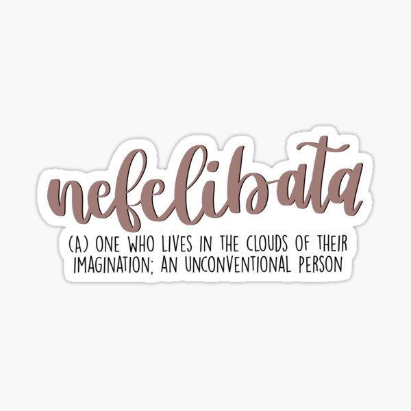Nefelibata Aesthetic Word Definition  Sticker for Sale by Slletterings