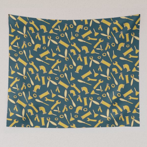Item preview, plumber tools pattern designed and sold by rysunki-malunki.