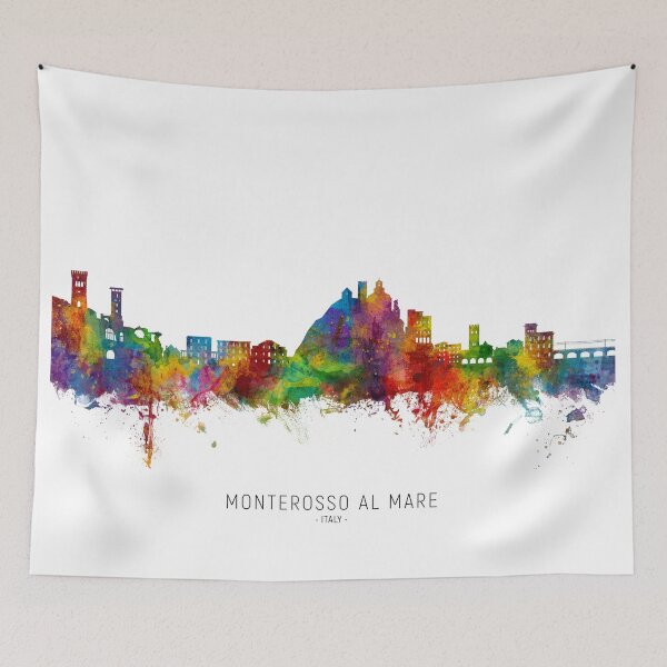 Item preview, Monterosso al Mare Italy Skyline designed and sold by ArtPrints.