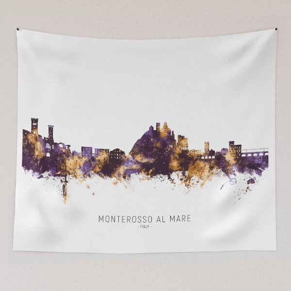 Item preview, Monterosso al Mare Italy Skyline designed and sold by ArtPrints.