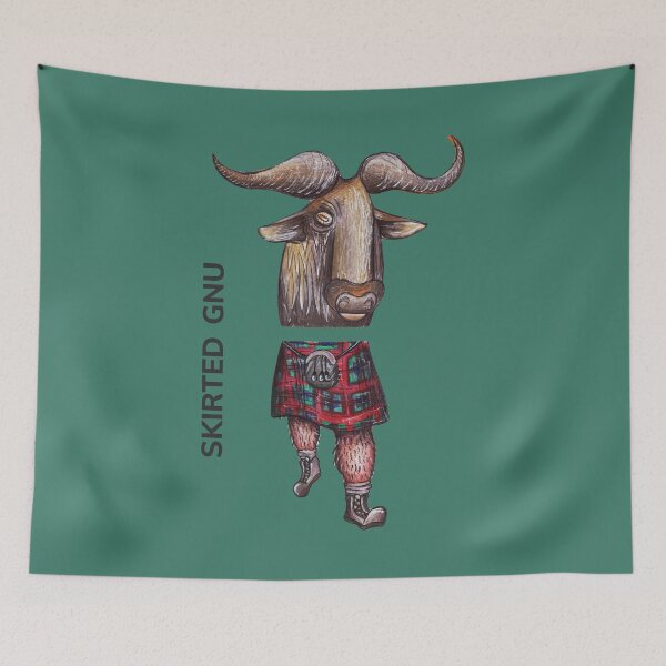 Item preview, SKIRTED GNU by FrankenDuo aquamarine green designed and sold by FrankenDuo.