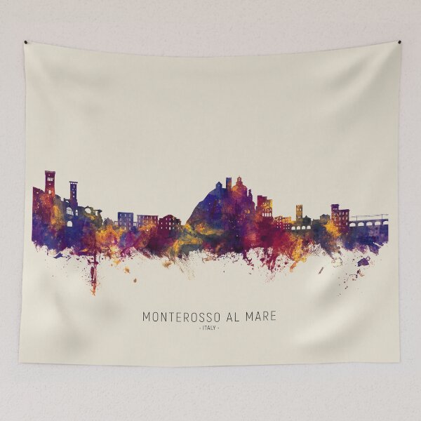 Item preview, Monterosso al Mare Italy Skyline designed and sold by ArtPrints.