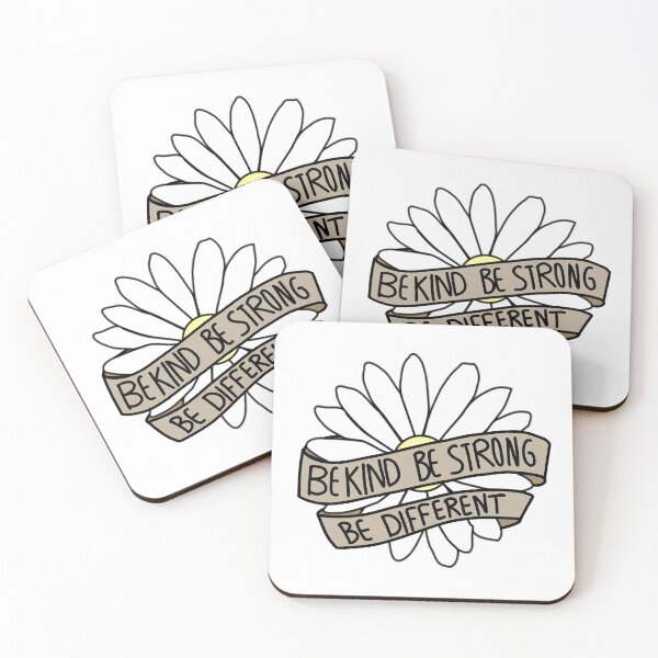 Item preview, Be Kind Be Strong Be Different White Flower designed and sold by Puffoo.