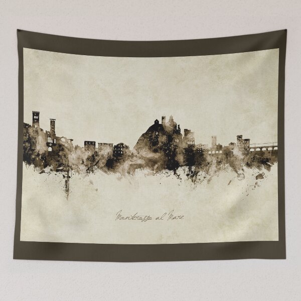 Item preview, Monterosso al Mare Italy Skyline designed and sold by ArtPrints.
