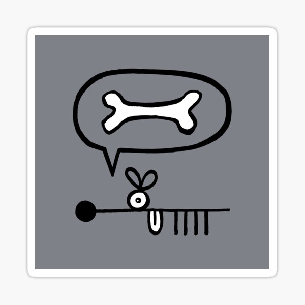 Abstract Dog Expresses Innermost Desire Sticker