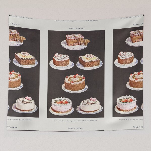 Item preview, Assorted fancy cakes - Classic Mrs Beetons cook book artwork designed and sold by Vintage Designs +.