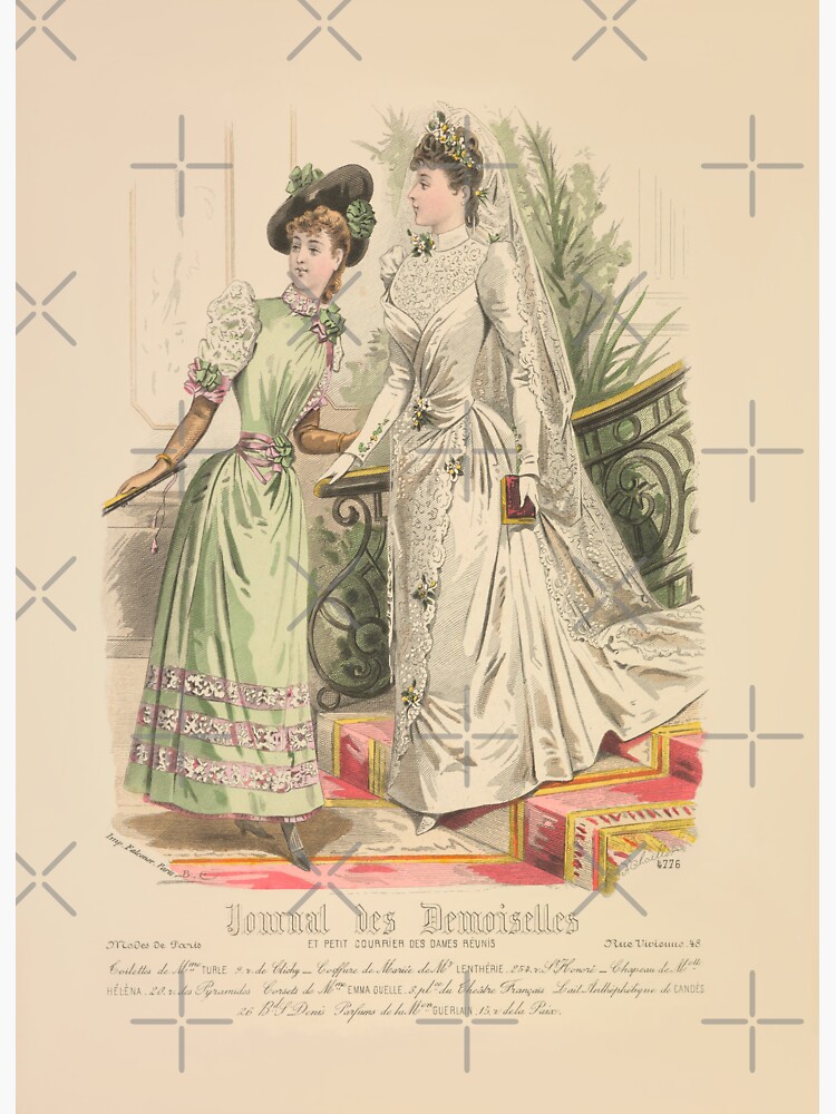 Victorian Lady Wedding Dress from a 1890 Vintage French Fashion Plate"  Magnet for Sale by Vintage-TM | Redbubble