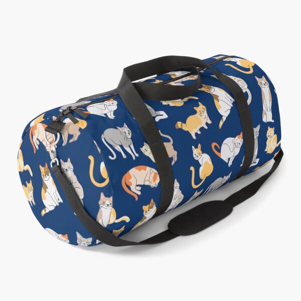 Item preview, Mixed Cute Cat Pattern On Blue Background designed and sold by Moodyandmellow.