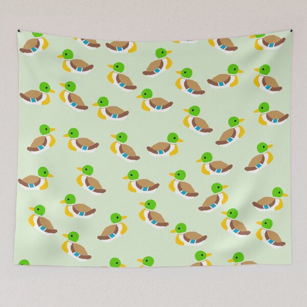 Item preview, Cute Ducks Print on Green Background designed and sold by kapotka.