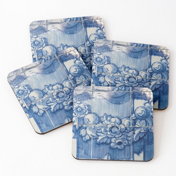 Item preview, Antique Portuguese Azulejo - Lustrous Stylized Botanical Garlands designed and sold by Georgia Mizuleva.