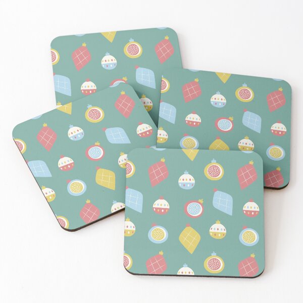 Christmas Decorations Coasters (Set of 4)