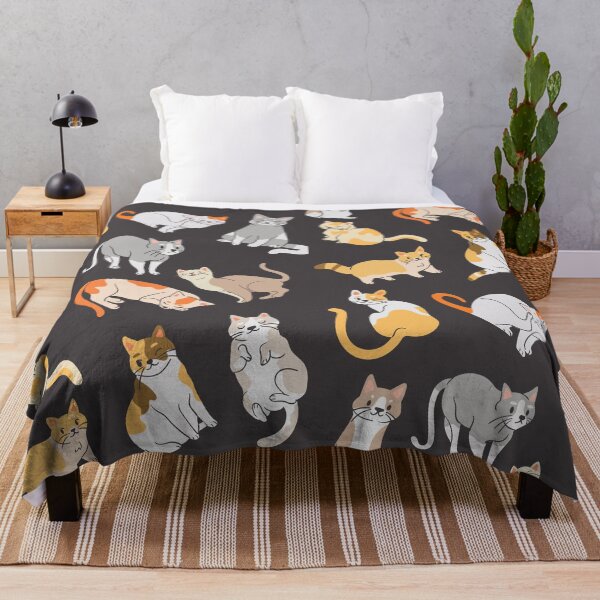 Item preview, Mixed Cute Cat Pattern On Brown Background designed and sold by Moodyandmellow.