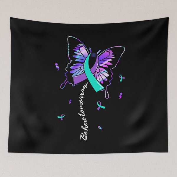 Item preview, Best Be Here Tomorrow Suicide Prevention Birthday Shirt Awareness Ribbon Butterfly T Shirt designed and sold by tuanitus.