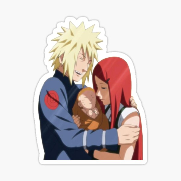 anime minato and kushina Sticker