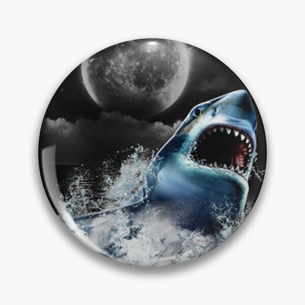 Item preview, Great White Shark in Moonlight designed and sold by KA DESIGNS.