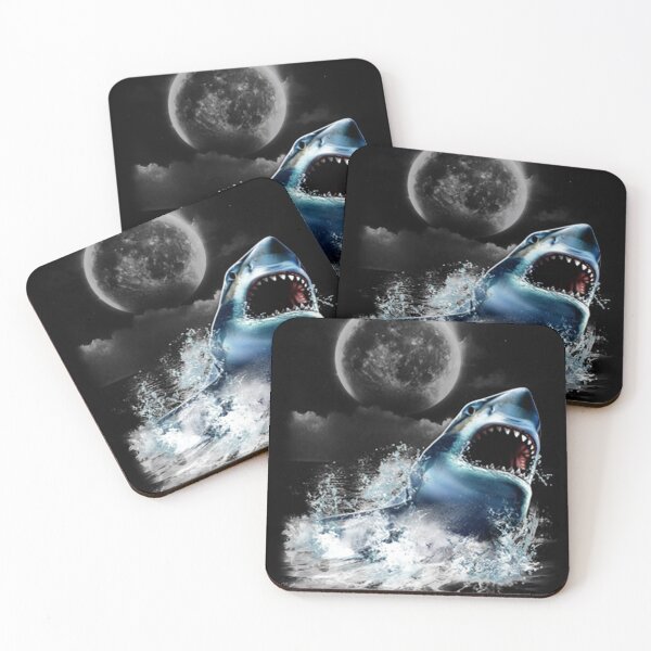 Item preview, Great White Shark in Moonlight designed and sold by KA DESIGNS.