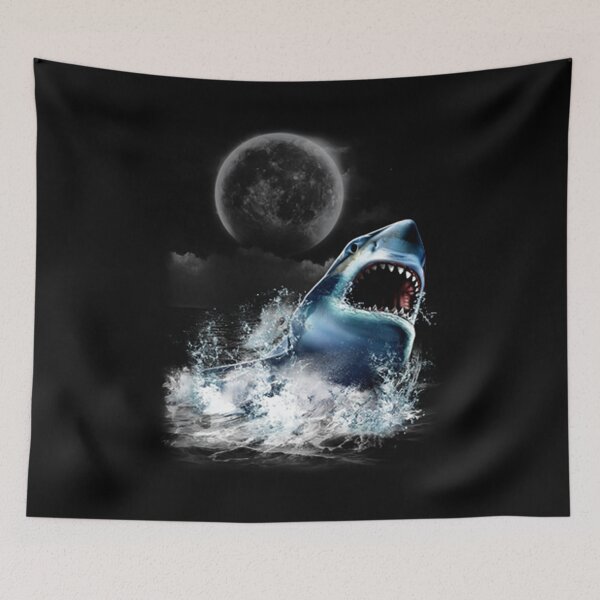 Item preview, Great White Shark in Moonlight designed and sold by KA DESIGNS.