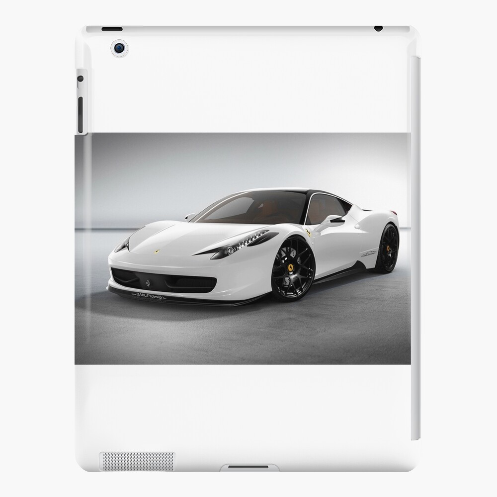 Ferrari 458 Italia White And Black Ipad Case Skin