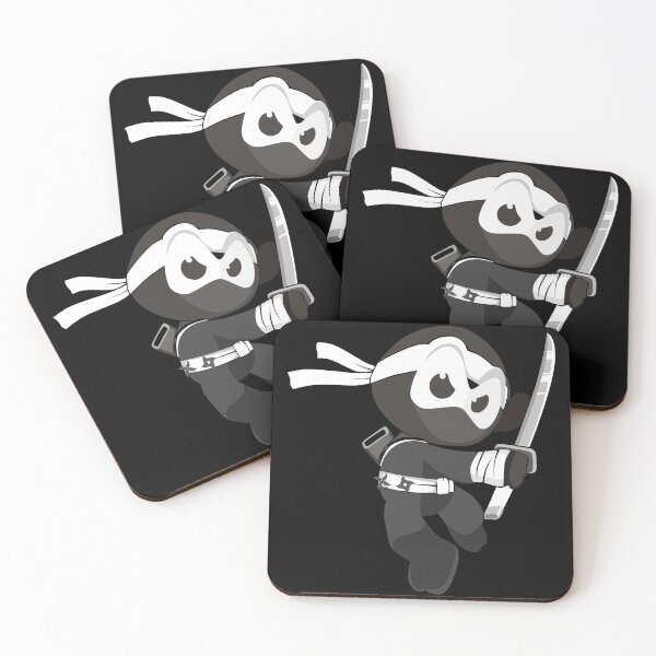 Item preview, Classic black and white ninja warrior stealth mode designed and sold by Deegital18.