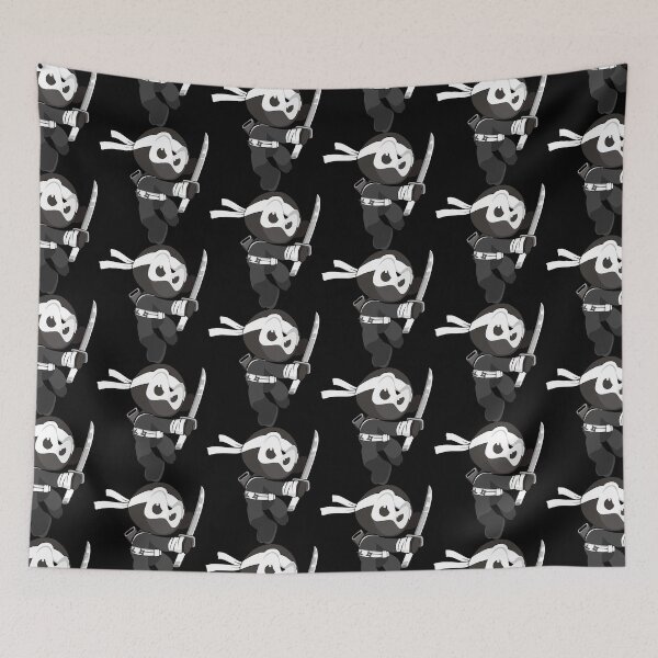 Item preview, Classic black and white ninja warrior stealth mode designed and sold by Deegital18.