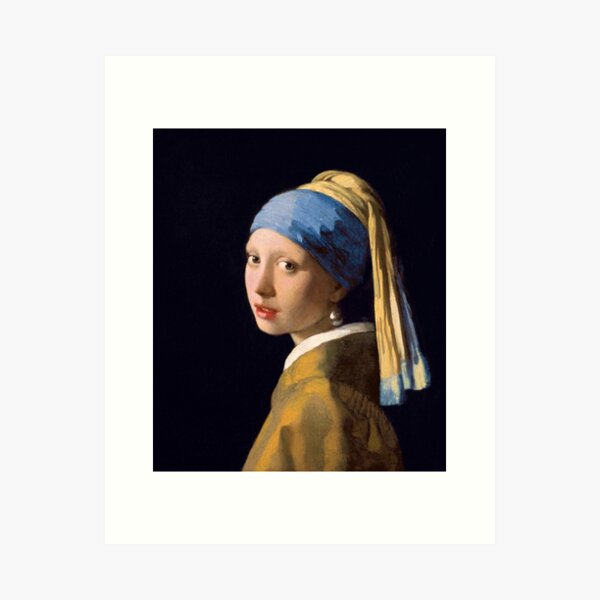 Aperçu de l'œuvre Johannes Vermeer "Fille à la perle" créée et vendue par Alexandra Dahl.
