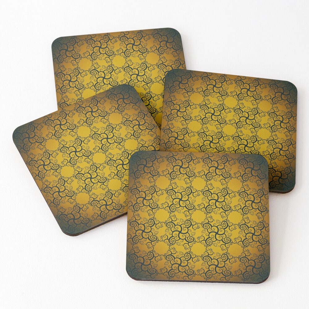 Swirl Damask Coasters (Set of 4)