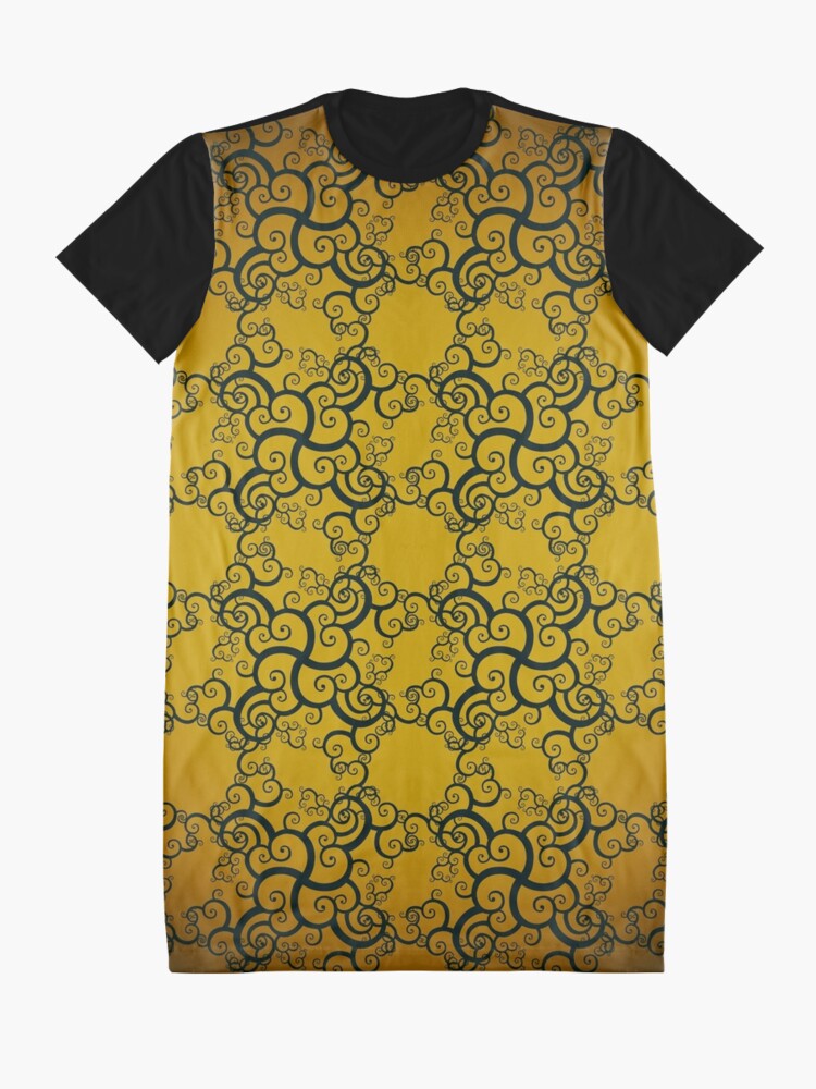 Alternate view of Swirl Damask Graphic T-Shirt Dress