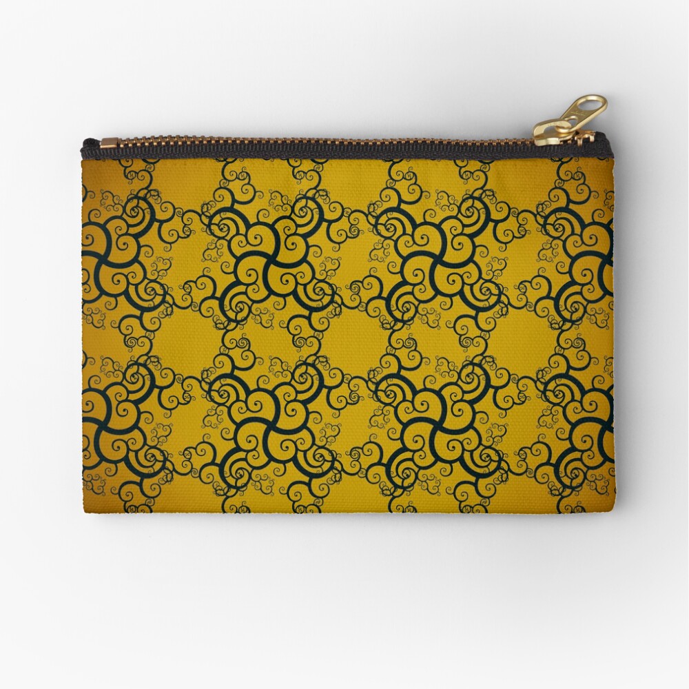 Swirl Damask Zipper Pouch