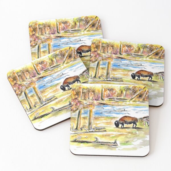 Item preview, Grazing Bison designed and sold by Clyde J. Kell.