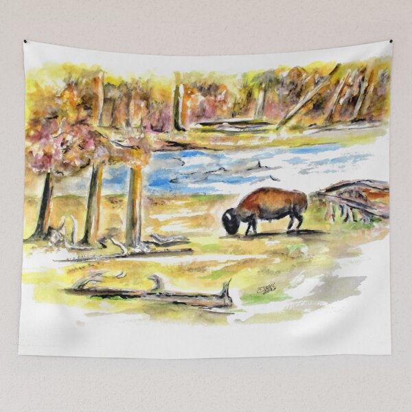 Item preview, Grazing Bison designed and sold by Clyde J. Kell.