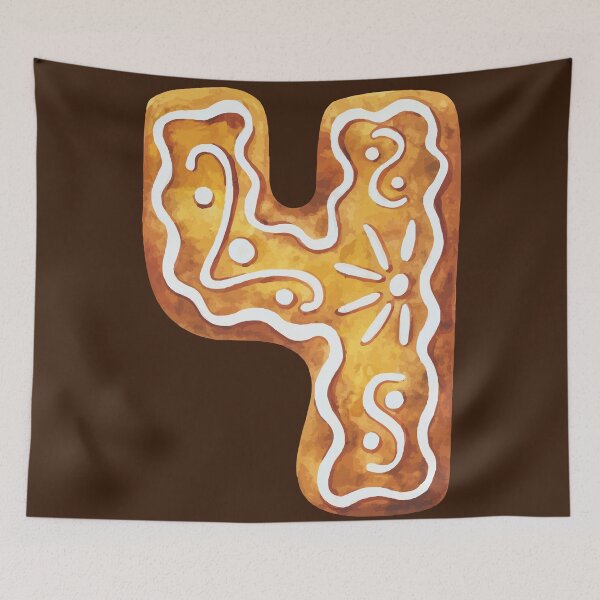 Item preview, Gingerbread Cookie Shaped Number 4 designed and sold by Alicia Chee.