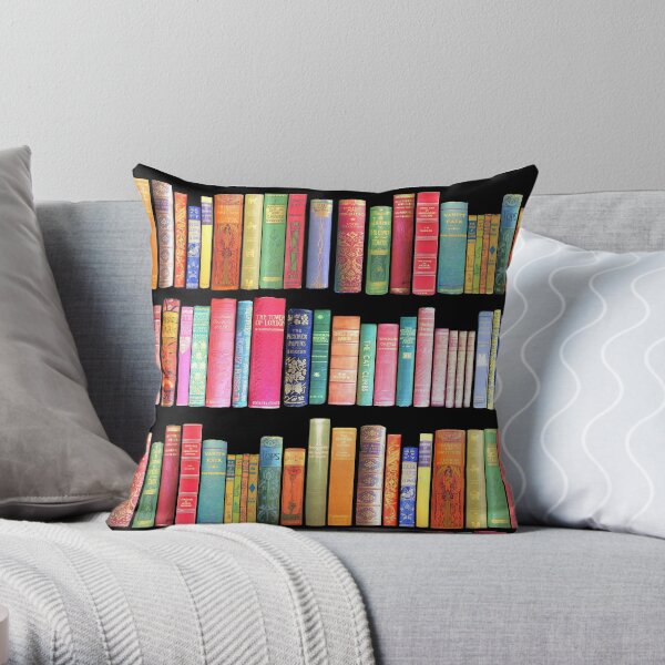 Bookworms Delight / Antique Book Library for Bibliophile Throw Pillow