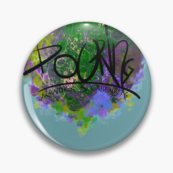 Item preview, Pouring Passion - Artwork by Gruenbergpouring - green and purple designed and sold by emm-j.