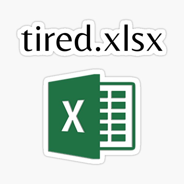 Documento de Excel divertido Pegatina