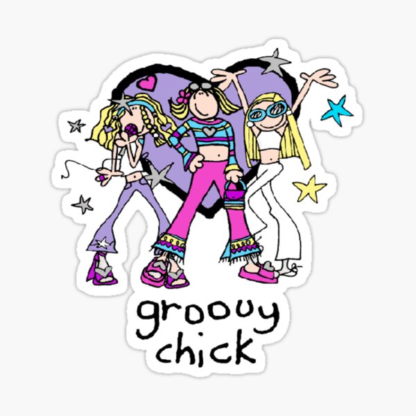 Groovy Chick Stickers Redbubble